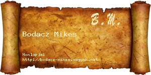 Bodacz Mikes névjegykártya